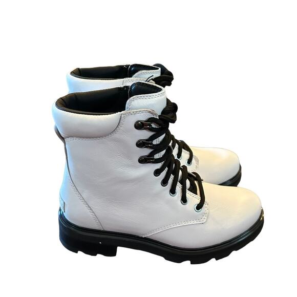 Sorel Shoes - Sorel Lennox Lace STKD Waterproof Leather Boot Winter City NEW Size 9.5 White